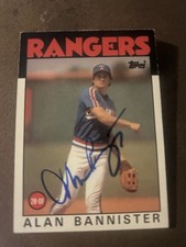 Alan Bannister - Texas Rangers 1986 Topps AUTOGRAPHED 
