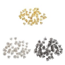 50pcs Black/Gold/flower Bead Caps Charm Beads Cap Jewelry
