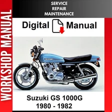 SUZUKI GS1100G 1980 1981 1982 SERVICE REPAIR SHOP MANUAL