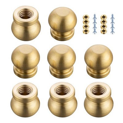 Rddconkit 8 Pcs Brass Wood 0.47 inches x 0.51 x 0.79 inches, Gold 