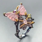 Expensive Carving Natural Tourmaline Ring 925 Sterling Silver Size 8.5 /R461458