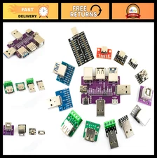 14pcs USB Breakout Board Kit - Type A & C, 2.0/3.0 Male/Female Connectors, DIY E