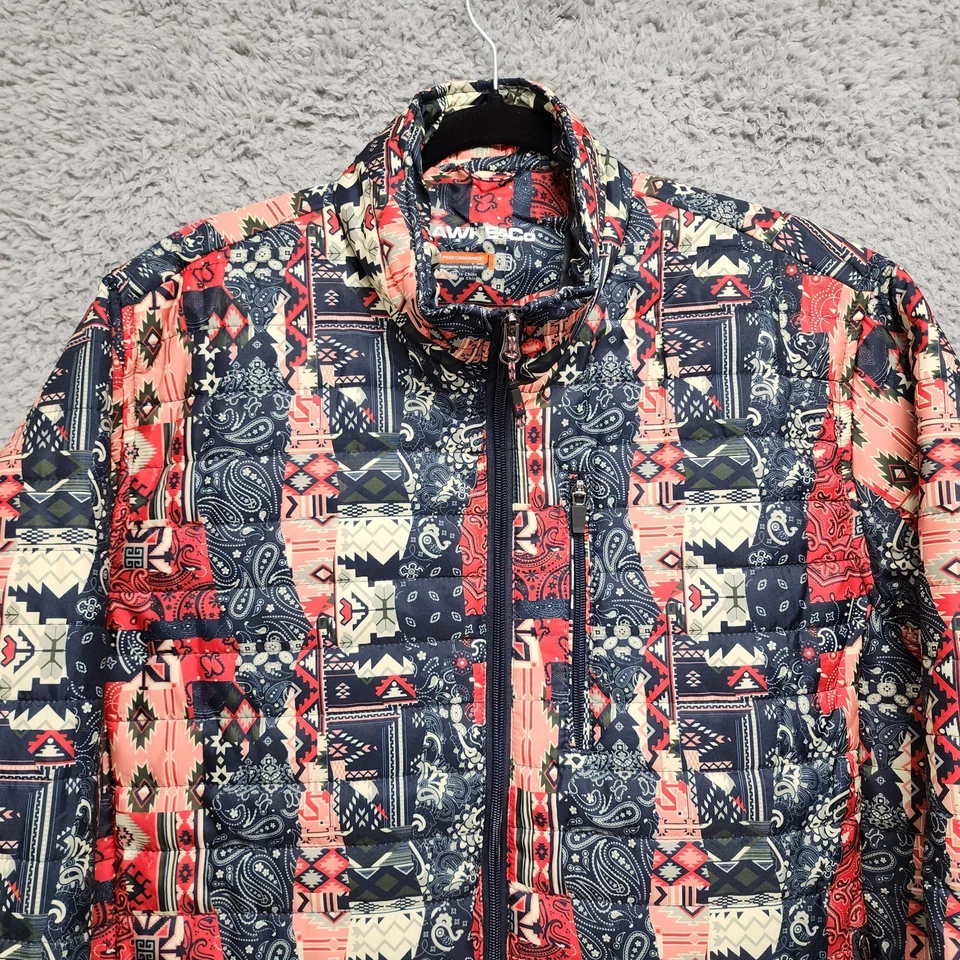 Hawke & Co Pro Performance Bandana Print Puffer Jacket Mens Large Full Zip - Image 3 of 4