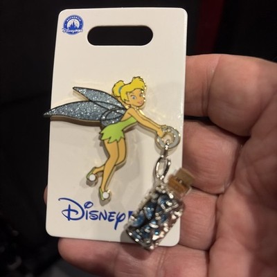 NEW! Disney Parks Peter Pan Tinker Bell with Bottle of Pixie Dust Pin New With C