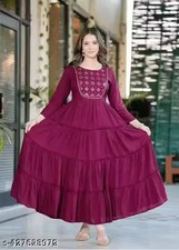 Women's Rayon Comfortable Kurti Rayon Kurti Anarkali Straight Anarkali Kurti