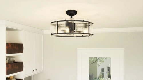 Quoizel FTS3124 25" Indoor Fandelier Ceiling Fan - Black - Picture 10 of 12