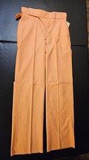 Vintage Pro-Lific Unhemmed Golf Pants/Trousers Mens 31 Pink USA Made FLAW