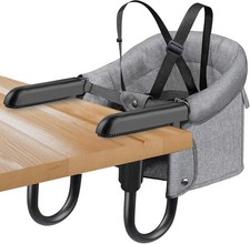 Hook-On High Chair for Baby Toddler, Clip-On Table Seat, 5-Point Safety Harness,