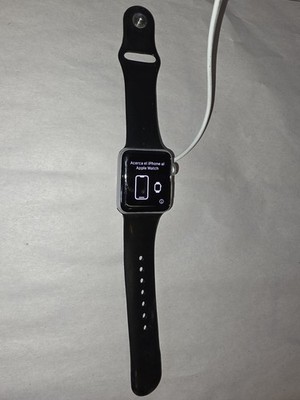 Apple Watch Series 3 38mm GPS + Cellular Silver Aluminum Black