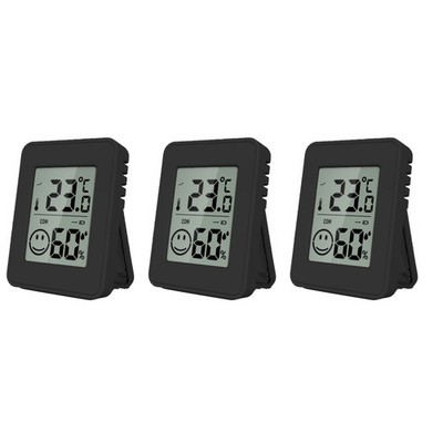 Thermometer Hygrometer 3er-Set digital, Innen Temperatur & Luftfeuchtigkeit