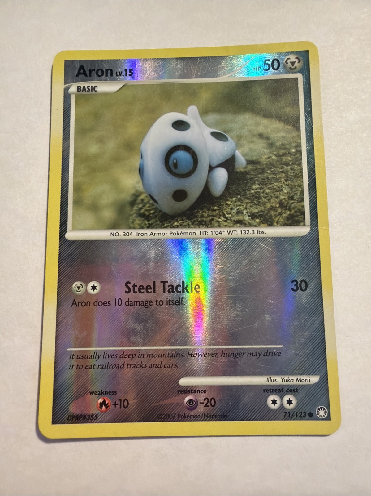 Aron Reverse Foil Pokémon Diamond & Pearl Mysterious Treasures #71 2007