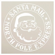 Santa Mail Holiday Crafts Wall Art Reusable Plastic Stencil - StencilAir