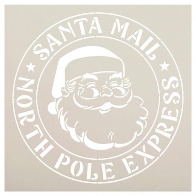 Santa Mail Holiday Crafts Wall Art Reusable Plastic Stencil - StencilAir