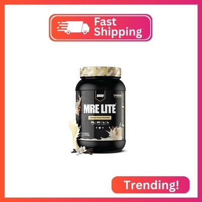 REDCON1 MRE LITE Whole Food Protein Powder, Vanilla Milkshake - Lactose Free & S
