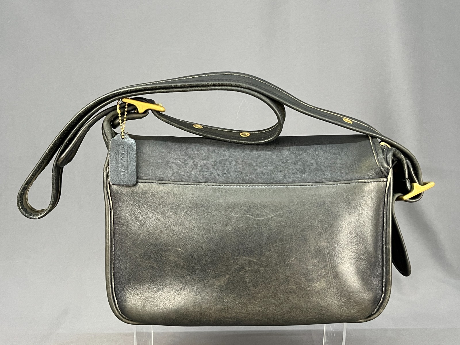 Vtg Coach Patricia's Legacy 9951 Black Leather Purse Shoulder Bag c. 1996 (414) image 3