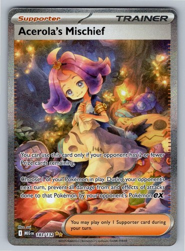 Acerola's Mischief 183/132 Special Illustration Rare Mega Evolutions