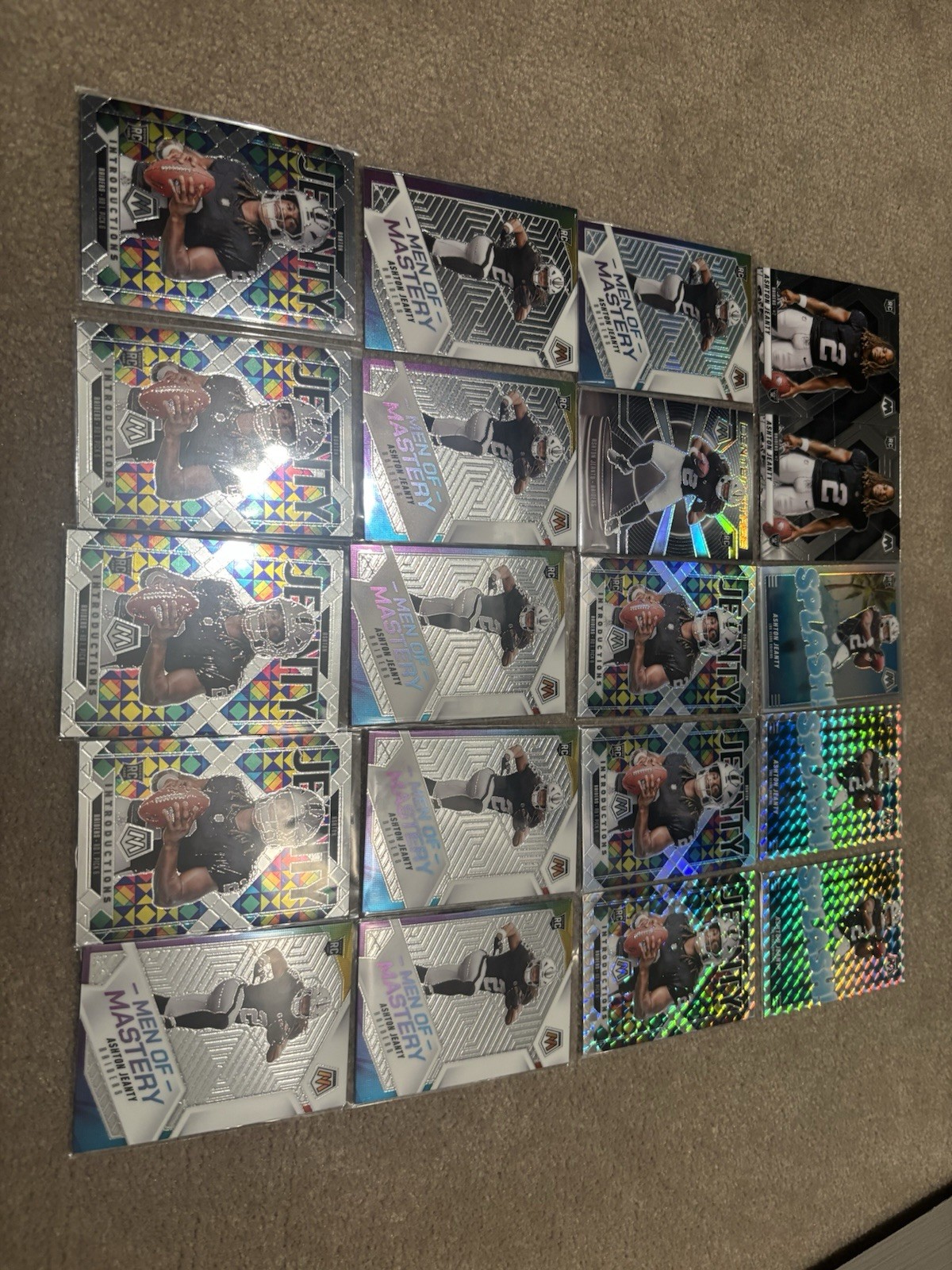 2025 Mosaic Ashton Jeanty Rookie Lot Of 20 Cards Including Silvers/Mosaics