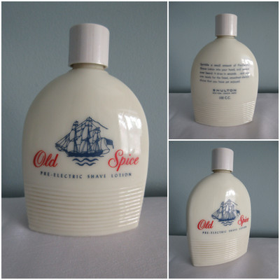 Vintage Old Spice Rasierlotion Shulton 50er Jahre Pre Electric Flasche Herren Galeone