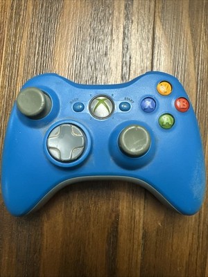 Official OEM Microsoft Xbox 360 Wireless Controller Blue & Gray Limited Edition