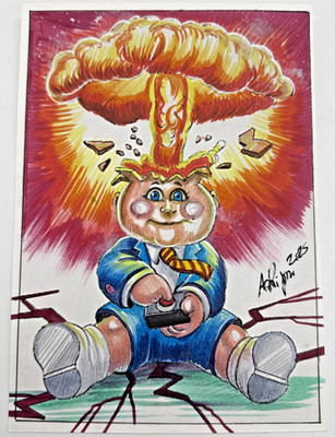 Garbage Pail Kids GPK 'Adam Bomb' - Commisioned Piece By Aurelio Rigoni