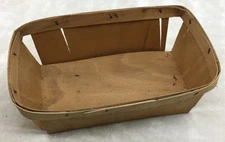 Vintage Berry Basket Split Wood Construction, 10” X 6.5” X 3”, (Lot Of 16) c5