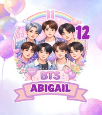 personalisierter BTS Jungen Tortenaufleger Geburtstag Tortendeko Party