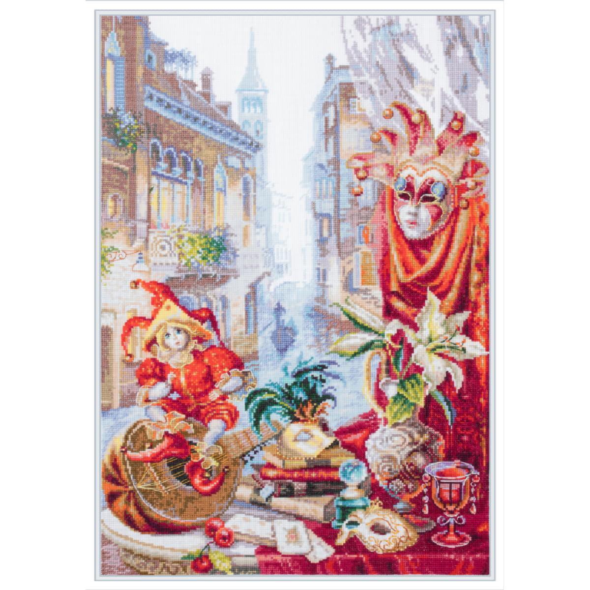 Magic Needle counted cross stitch kit ""Carnevale Di Venezia"", 30x45cm, DIY