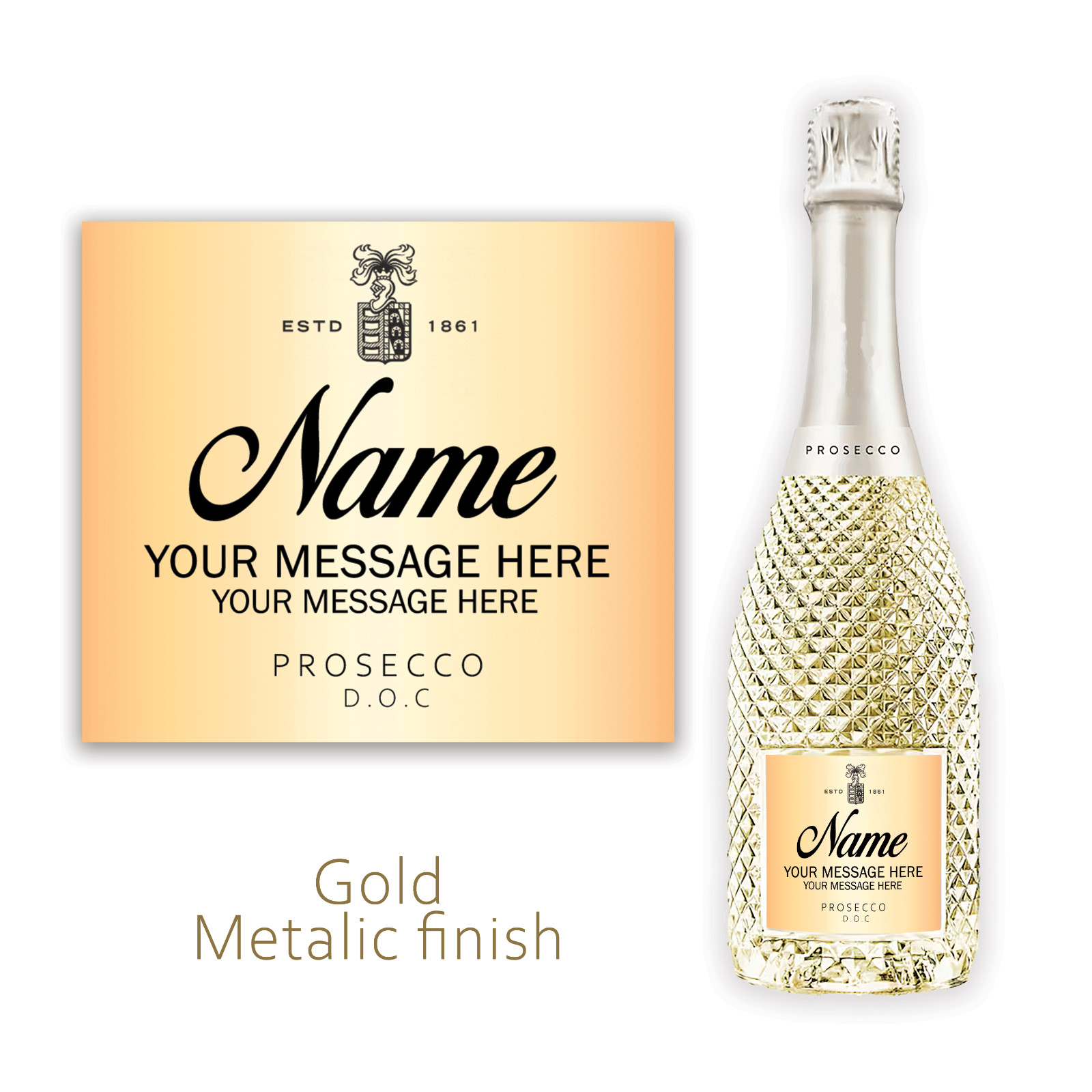 Freixenet Personalizado Prosecco Rosa Botella Etiqueta Cumpleaños Boda Personalizado