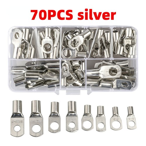 140x Copper Lugs Ring Terminals Bare Battery Welding Crimp Wire