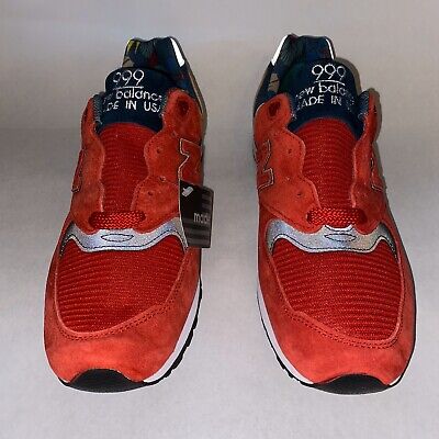New Balance Men's 999 Made In USA Red Navy Blue White Tan New Balance Men's 999 Made In USA Red Navy Blue White Tan