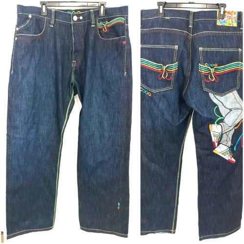 Coogi Men's Rare Multicolor Jeans 40x34 Street Aus