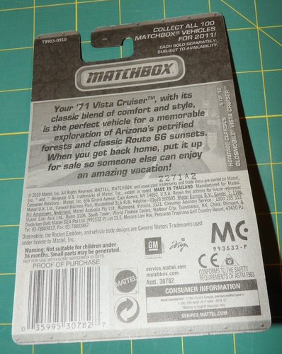 2011 Matchbox Heritage Classics - Oldsmobile Vista Cruiser w/ 2 Dogs & For Sale - Picture 3 of 3