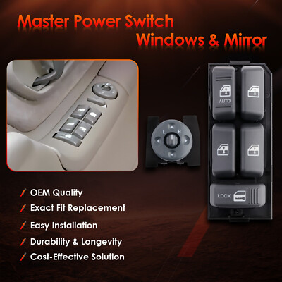 Master Power Window Mirror Control Switch For Chevy GMC C/K 1500