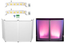 Rockville RFAAW DJ Event Facade Booth Bag 2 Wireless DMX Battery Strip Lights