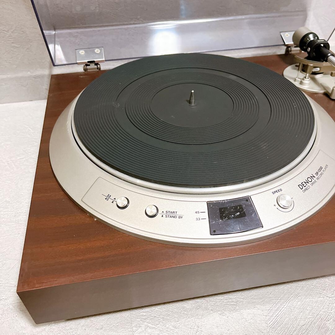 Denon DP-1200 Direct Drive Turntable Record player Tested Used