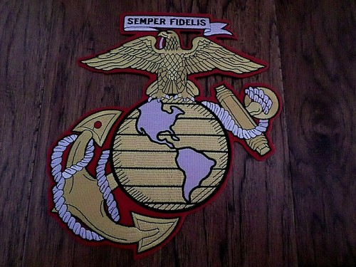 U.S MILITARY MARINE CORPS EAGLE GLOBE & ANCHOR EGA OVERSIZE BACK PATCH 10" PATCH - Picture 2 of 4
