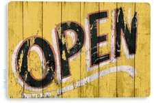 TIN SIGN Open Kitchen Cottage Store Open Sign Rustic Metal Decor B791