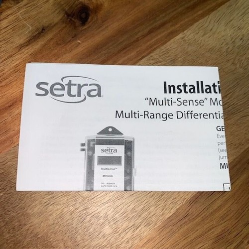 SETRA MRGSA Differential Pressure Transmitter Field Selectable Range ±5 in WC - Picture 3 of 11