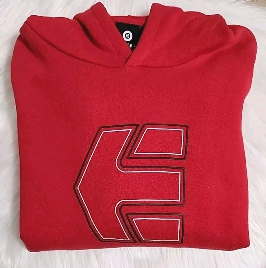 Etnies Skate Hoodie Hooded Sweatshirt Red Classic Logo Unisex Youth Large 🎁 - Image 2 of 4