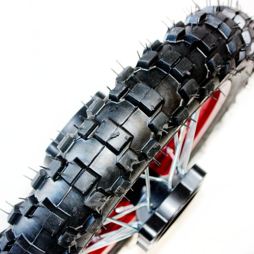 Llanta trasera trasera roja de 2,50 - 10 10" pulgadas neumático Knobby PIT Trail Dirt Bike - Imagen 6 de 6