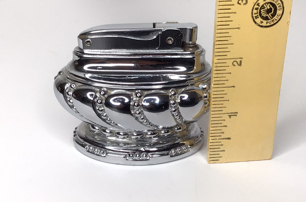 Omscolite Super Lighter Genie Lamp Tabletop Chrome Automatic Japan Collectible