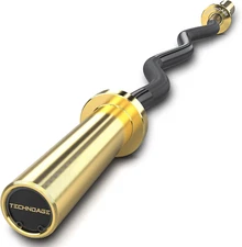 Olympic EZ Curl Bar, 47" Curl Bar(350/500Lbs Capacity) 20LB, Solid Steel, Chrome