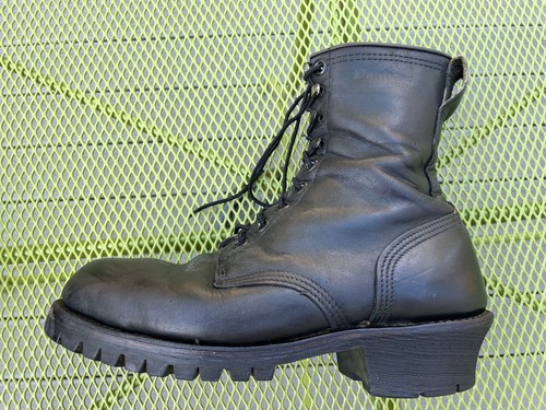 STIVALI MILITARI DA COMBATTIMENTO ESERCITO UOMO DUNHAM 9,5 PELLE NERA RIGGER LINESMAN LOGGER - Foto 12 di 24