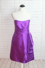 LAZARO Cocktail Formal Evening Gown Dress Prom Bridesmaid Strapless Purple Sz 12