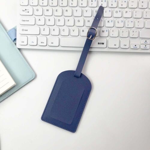 2PCS Leather Luggage Tags Suitcase Id Card Name Label Baggage Travel Address - Picture 16 of 20