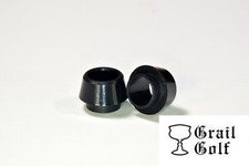 GRAIL GOLF NEW PREM BLACK "COLLARED" WOOD FERRULES .335 .25" .550OD QUALITY LOT