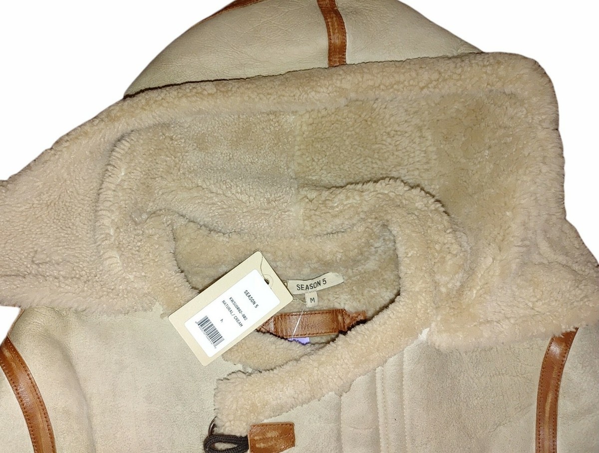 Mens sz M Yeezy Season 5 Shearling Leather Jacket Coat Mens sz M Yeezy Season 5 Shearling Leather Jacket Coat