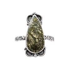 Pyrite Solid 925 Sterling Silver Ring 8.5