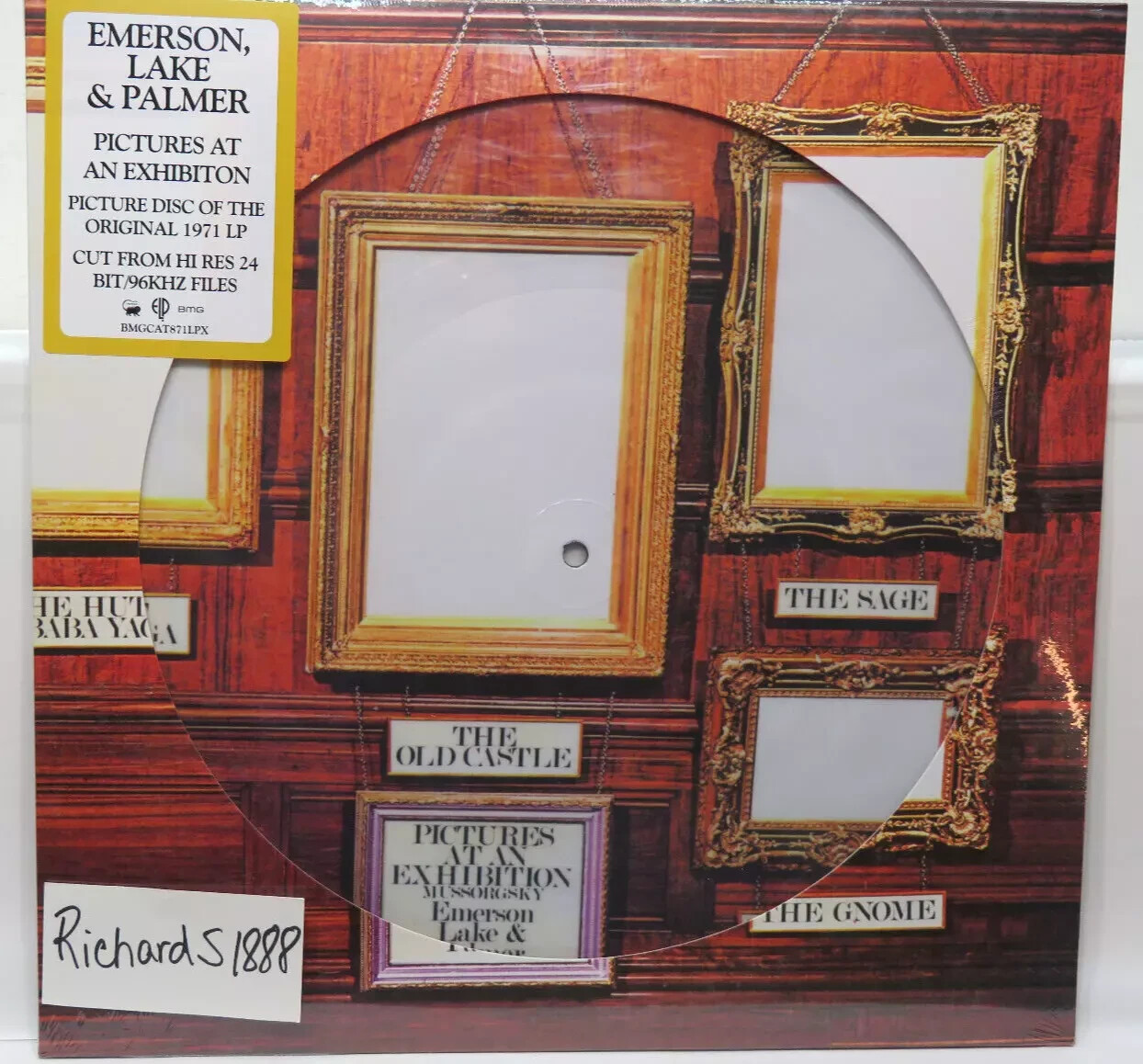 Фотографии Эмерсона, Лейка и Палмера на выставке - Виниловый альбом Pic Disc LP RSD 2024