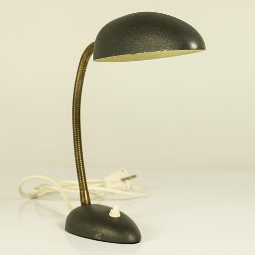 Tisch Leuchte Gebr. Cosack Lese Lampe Messing & Schwarz Vintage Egg Shape 50er - Bild 9 von 10